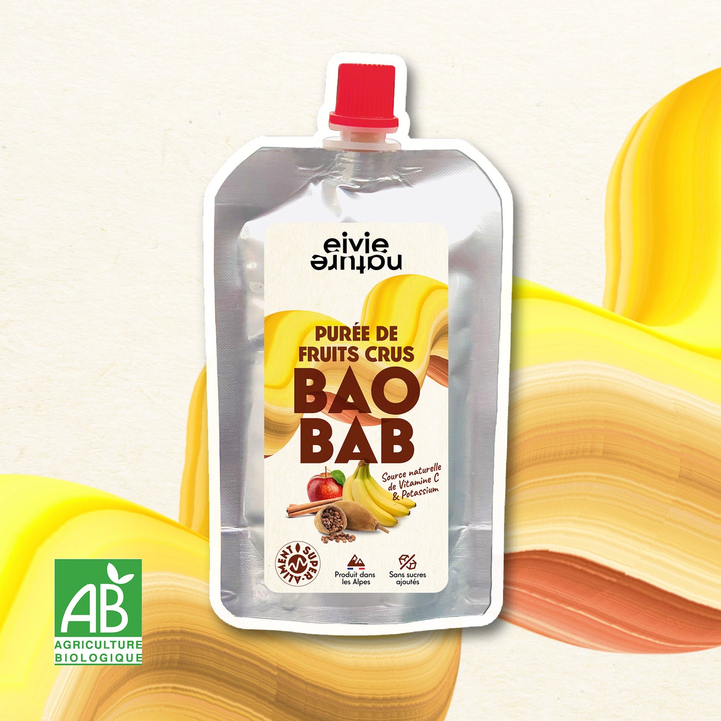 Purée de fruits au baobab Eivie Nature