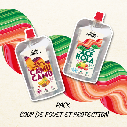 Pack Acérola & Camu Camu Eivie Nature – purées de fruits vitaminées