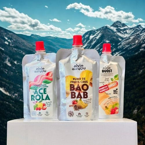 Pack Sport Eivie Nature – 3 purées de fruits pour sportifs

